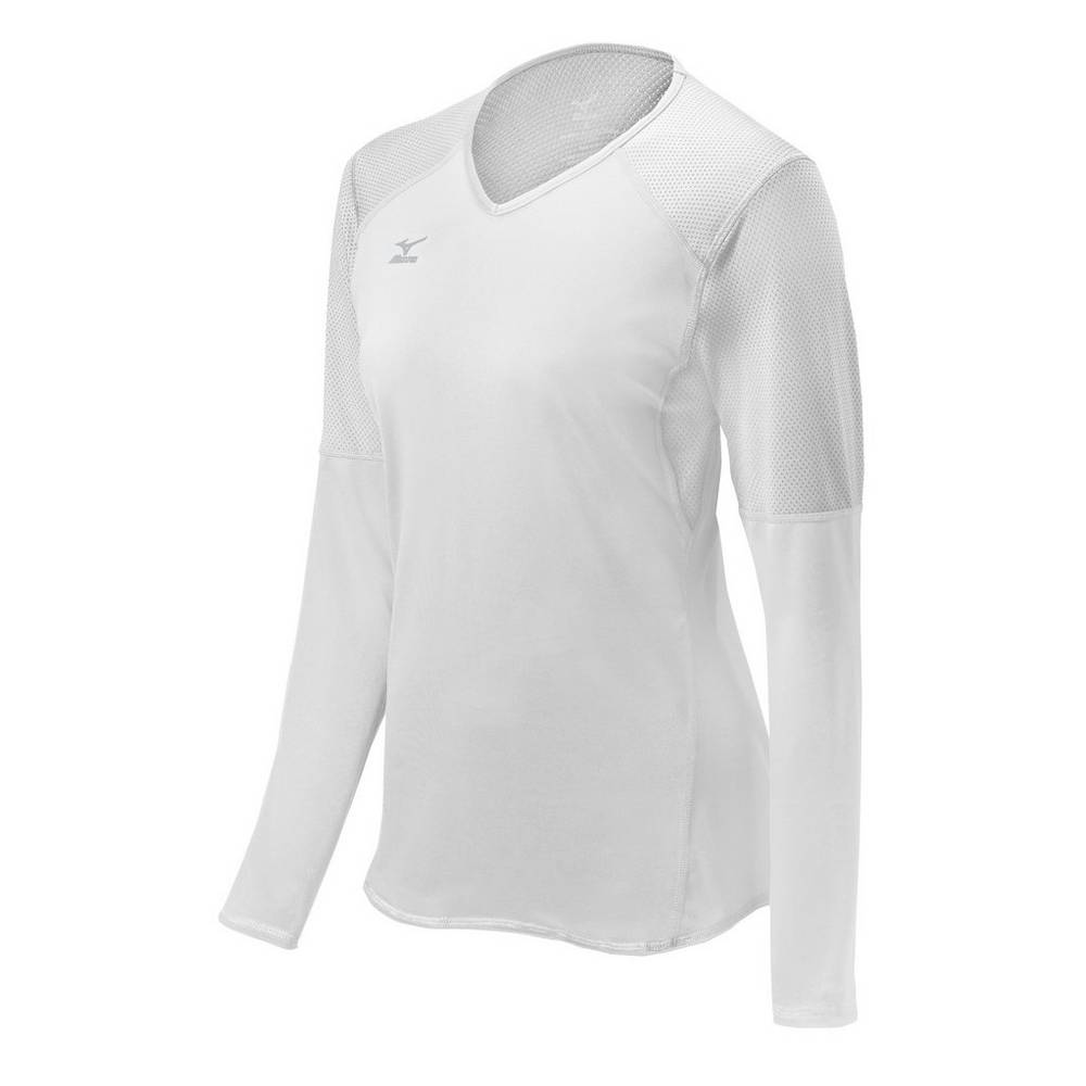 Mizuno Techno VI Long Sleeve Női Mezek Fehér XFZ825934